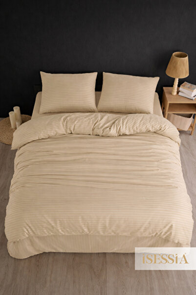 Isessia Σετ Παπλωματοθήκη από Βαμβακερό Σατέν Mood με Διπλά Σεντόνια |   200 ...