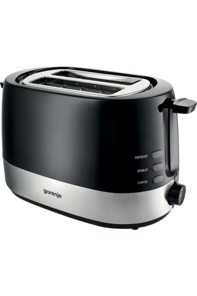 Gorenje T850BK, 850 W, 2 slices, Black/Silver