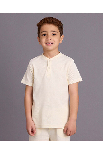 REDTAG Boys White Plain Polo Shirt