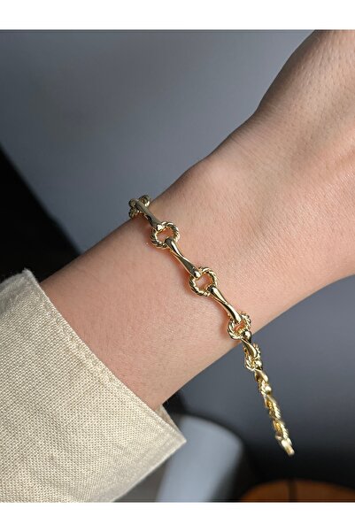 yeknova Xuping 14K Gold Renginde Halka Model Kararmaz Kadın Bileklik