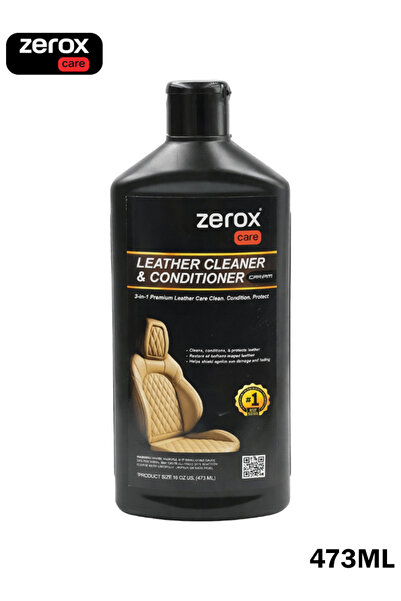 Zerox Leather Cleaner Conditioner Cream 473ml Car Seat Sofa Care Restore Shin...