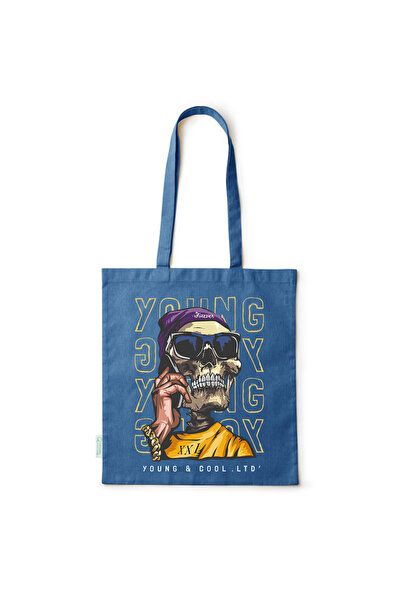 Intelli ®   Οικολογική βαμβακερή τσάντα αγορών με μακριά χερούλια, Νεανική κα...