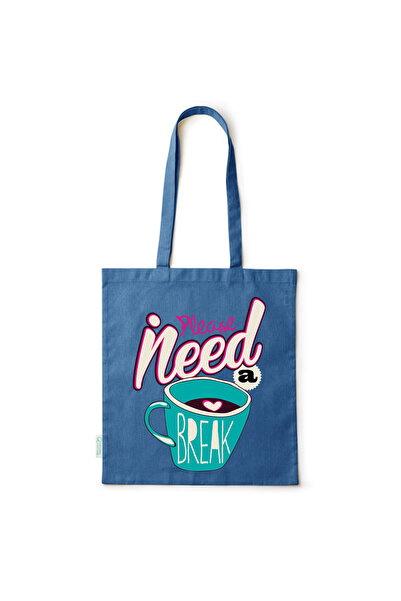 Intelli ®   Οικολογική βαμβακερή τσάντα αγορών με μακριά χερούλια, Καφέ Σπάσι...