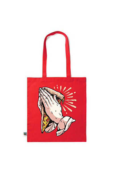 Intelli ®   Οικολογική βαμβακερή τσάντα αγορών με μακριά χερούλια, Προσευχόμε...