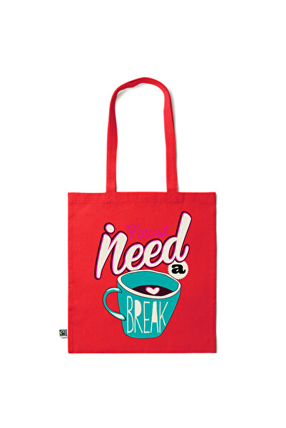 Intelli ®   Οικολογική βαμβακερή τσάντα αγορών με μακριά χερούλια, Καφέ Σπάσι...