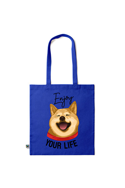 Intelli ®   Οικολογική βαμβακερή τσάντα αγορών με μακριά χερούλια, Απολαύστε ...