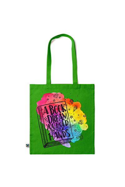 Intelli ®   Οικολογική βαμβακερή τσάντα αγορών με μακριά χερούλια, Βιβλίο, 38...