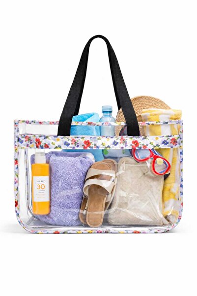 Maykis Aura Διάφανη Τσάντα Παραλίας – Μεγάλου Μεγέθους, Αδιάβροχη, Μεγάλου Όγ...