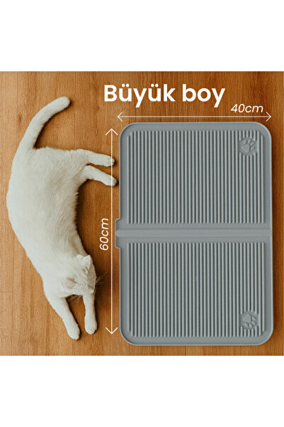 sevgipet Silikon Kedi Kumu ve Mama Kabı Altlığı 40x60 cm (Karışık Renk)