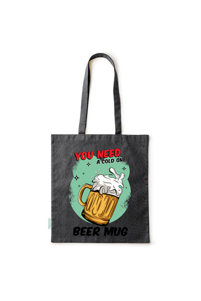 Intelli ®   Οικολογική βαμβακερή τσάντα αγορών με μακριά χερούλια, Κούπα μπύρ...