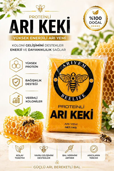 Aktarzane Proteinli Arı Keki 1 KG – Yüksek Enerjili Arı Yemi | Koloni Güçlend...