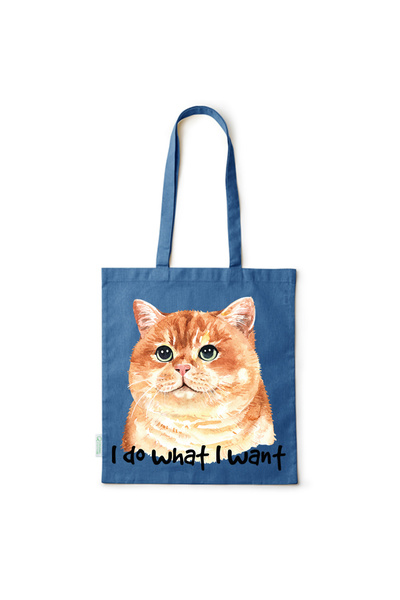 Intelli ® Eco-friendly Cotton shopping bag with long handles, I Do What I Wan...