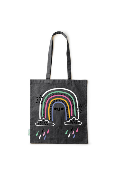 Intelli ®   Οικολογική βαμβακερή τσάντα αγορών με μακριά χερούλια, Ο Ουράνιο ...