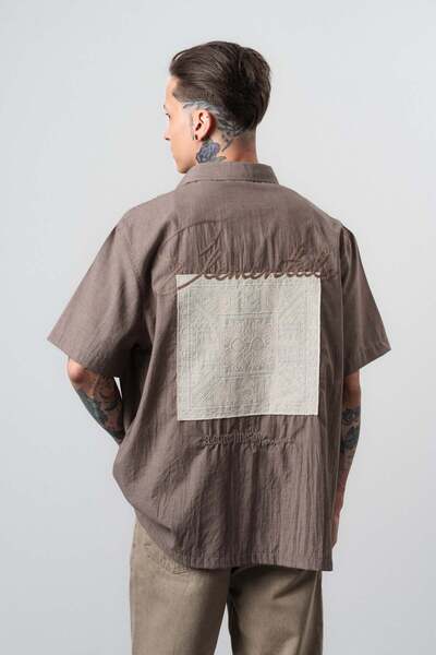 Respire Ανδρικό πουκάμισο Elementals με κέντημα Oversize Mink