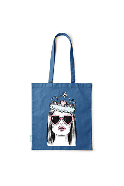 Intelli ® Eco-friendly Cotton shopping bag with long handles, Princess, 38×42cm