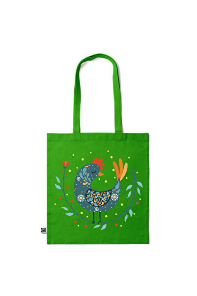 Intelli ®   Οικολογική βαμβακερή τσάντα αγορών με μακριές λαβές, Παραδοσιακό ...