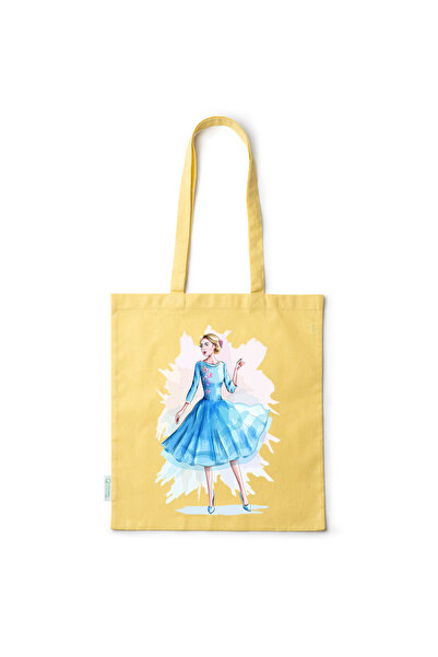 Intelli ® Eco-friendly Cotton shopping bag with long handles, Elegant Woman, ...