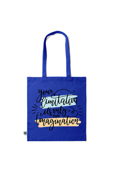 Intelli ®   Οικολογική βαμβακερή τσάντα αγορών με μακριά χερούλια, Φαντασία, ...