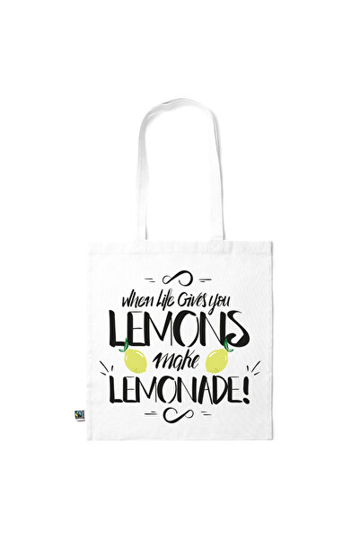 Intelli ®   Οικολογική βαμβακερή τσάντα αγορών με μακριά χερούλια, Όταν η ζωή...