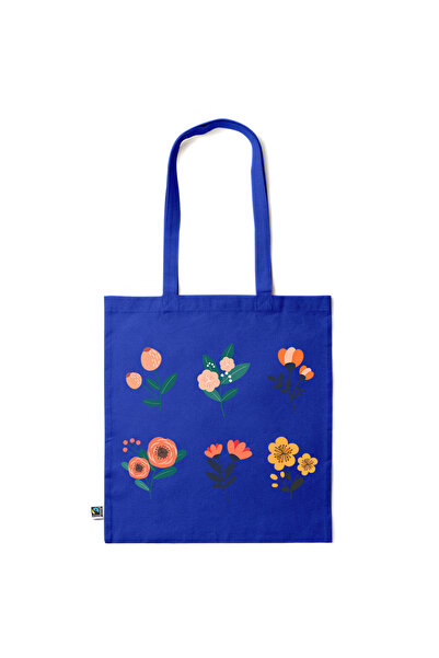 Intelli ® Eco-friendly Cotton shopping bag with long handles, Flowers Collect...