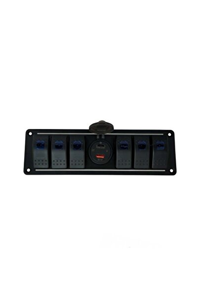 SHUIVAN Switch Panel 6'lı USB QC 3.0 PD Voltmetre Kontrol Paneli