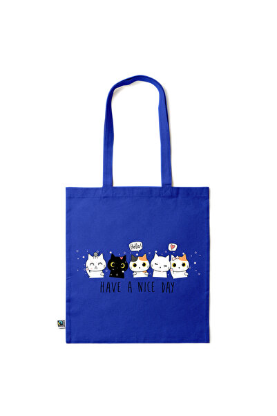 Intelli ®   Οικολογική βαμβακερή τσάντα αγορών με μακριά χερούλια, Να έχετε μ...