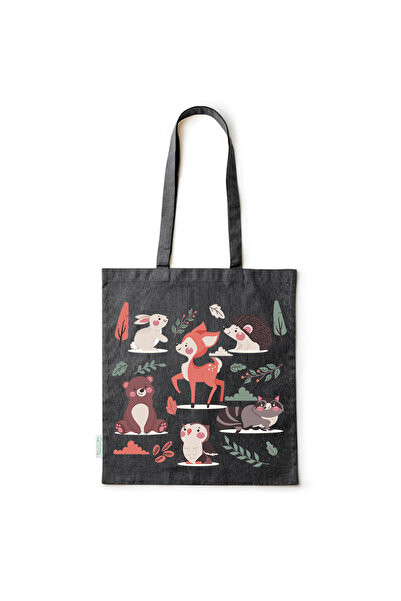 Intelli ® Eco-friendly Cotton shopping bag with long handles, Forest Dwellers...