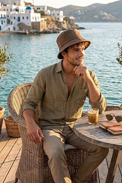 Ritagarcia Unisex Vintage Καπέλο από καμβά - Ρετρό Καπέλο Ψαρά με ξεβαμμένο v...