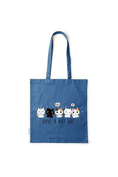 Intelli ®   Οικολογική βαμβακερή τσάντα αγορών με μακριά χερούλια, Να έχετε μ...