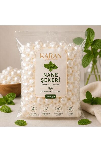Karan Şekerleme Yuvarlak Nane Şekeri 1 KG | Ferahlatıcı Geleneksel Lokum & Şeker