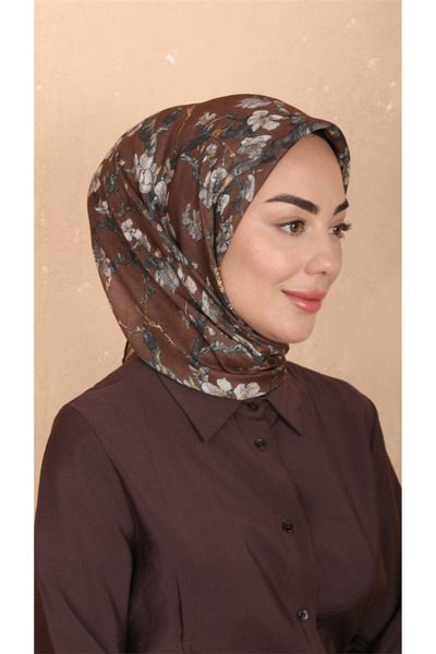 locella Lo'cella Pamuklu Soft Eşarp 4555-2 Çikolata Kahve