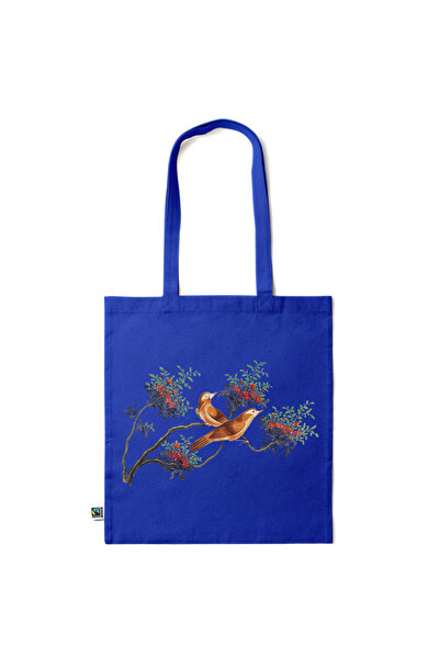 Intelli ®   Οικολογική βαμβακερή τσάντα αγορών με μακριά χερούλια, Πουλιά σε ...