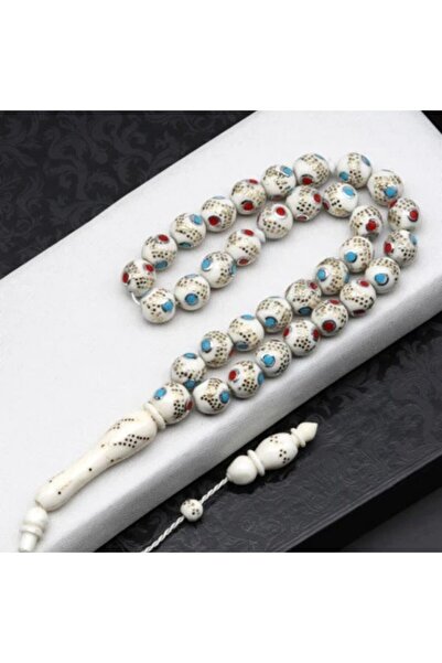 gifttime Ειδικά Σχεδιασμένο Κεντημένο Ροζάριο από Κόκαλο Καμήλας - Συλλεκτικό...