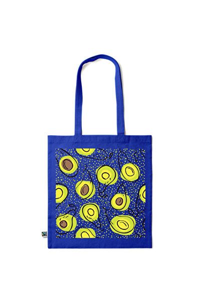 Intelli ®   Οικολογική βαμβακερή τσάντα αγορών με μακριά χερούλια, Αβοκάντο, ...