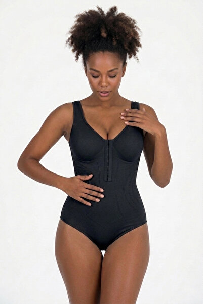 Hakan Collezione Κορσές Σύσφιξης Σώματος με Χοντρά Λουράκια και Αγκράφες – Μαύρο