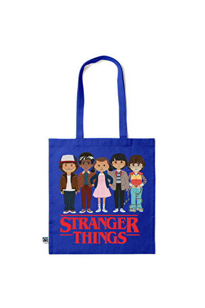 Intelli ®   Οικολογική βαμβακερή τσάντα αγορών με μακριά χερούλια, Stranger T...