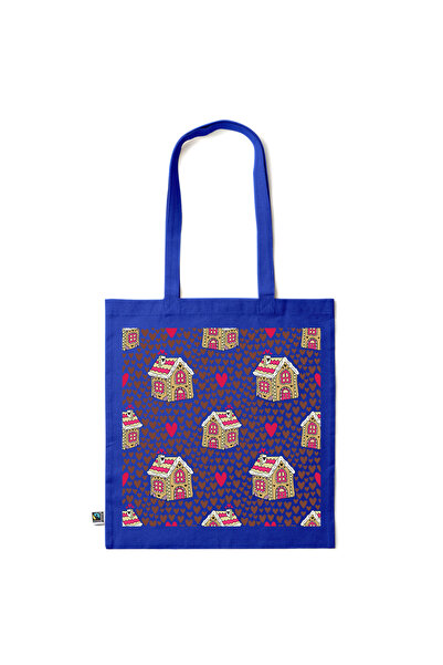 Intelli ®   Οικολογική βαμβακερή τσάντα αγορών με μακριά χερούλια, Χειμερινό ...