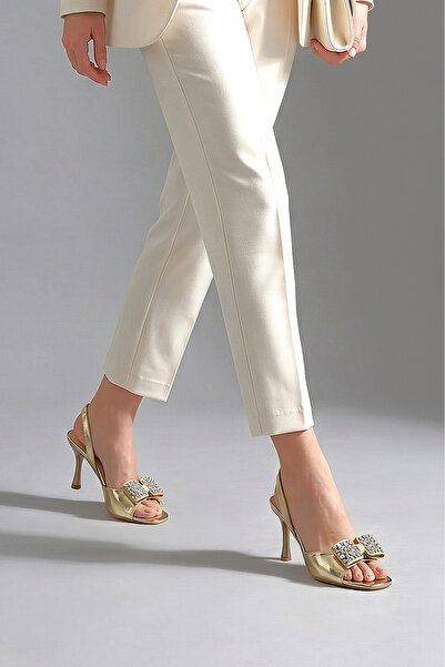 Gökhan Talay Seravyn Εύκαμπτη Μαλακή Αντιολισθητική Σόλα (8 εκ.) Χρυσό Μεταλλ...