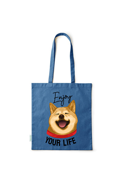 Intelli ®   Οικολογική βαμβακερή τσάντα αγορών με μακριά χερούλια, Απολαύστε ...