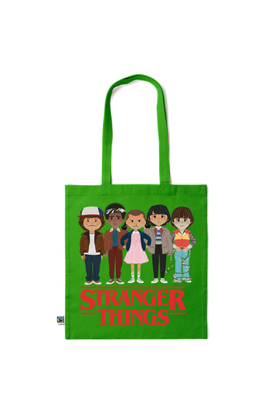 Intelli ® Eco-friendly Cotton shopping bag with long handles, Stranger Things...