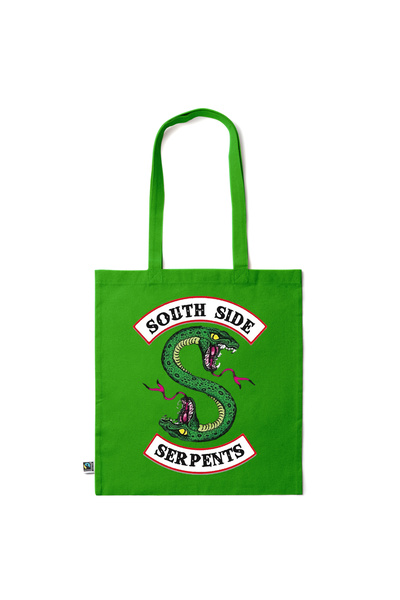 Intelli ® Eco-friendly Cotton shopping bag with long handles, Southside Serpe...