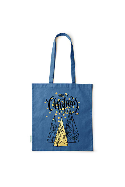 Intelli ® Eco-friendly Cotton shopping bag with long handles, Merry Christmas...