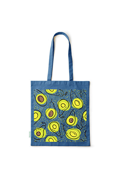 Intelli ®   Οικολογική βαμβακερή τσάντα αγορών με μακριά χερούλια, Αβοκάντο, ...