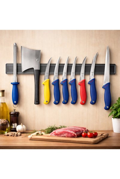 OEM Set profesional de cuțite de măcelar, 8 piese, din oțel inoxidabil