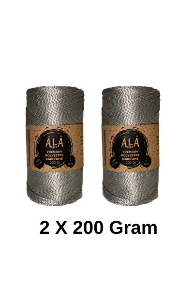 aladepo 2 Adet Premium Polyester Makrome İp (Süper Parlak) Çanta İpi Supla İp...