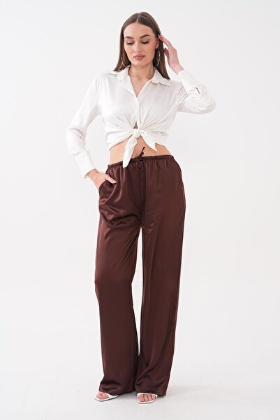 ŞİMAL Women's Satin Trousers 260438 -