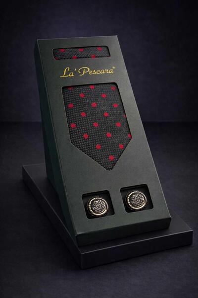 Kravatkolik Κλασικό Σετ Δώρου Ανδρικό με Πράσινο Μαντήλι και Κλασικές Γραβάτε...