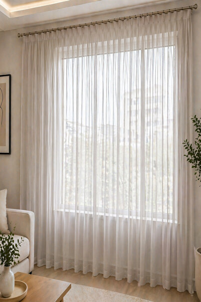 perdra Τούλι μεταξωτό κρεπ, κουρτίνα μετροτεμαχιαία, 330 εκ. χωρίς πέλος