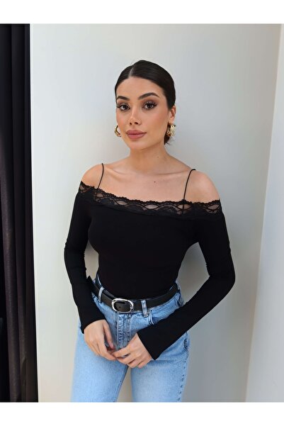 ESRAHELVACI Μπλούζα με δαντέλα και λουράκια