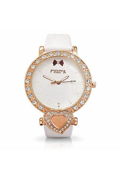 Francesca di Geneva Γυναικείο ρολόι, Φρανσέκα της Γενεύης, Λευκό λουράκι